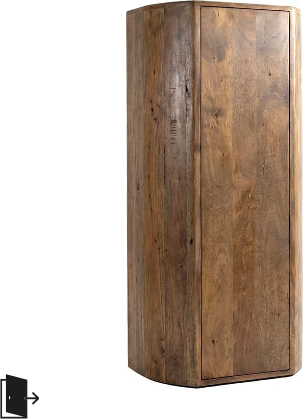 LABEL51 Bergkast Saya - Natural - Mangohout - 160 cm - Rechts Bergkast