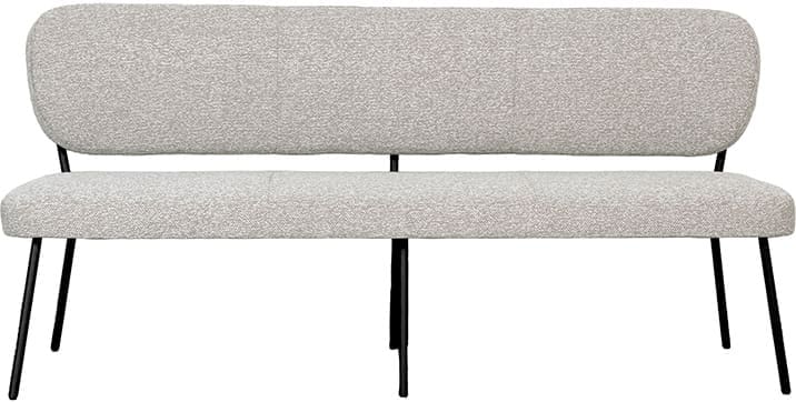 LABEL51 Eetkamerbank Eetkamerbank Singapore - Naturel - Royal Boucle - 160 cm Naturel Eetkamerbank