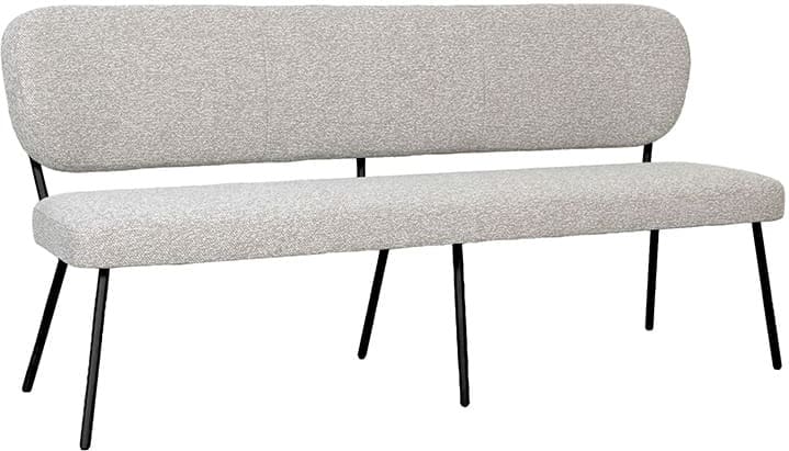 LABEL51 Eetkamerbank Eetkamerbank Singapore - Naturel - Royal Boucle - 160 cm Naturel Eetkamerbank