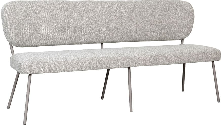 LABEL51 Eetkamerbank Eetkamerbank Singapore - Naturel - Royal Boucle - 220 cm Naturel Eetkamerbank
