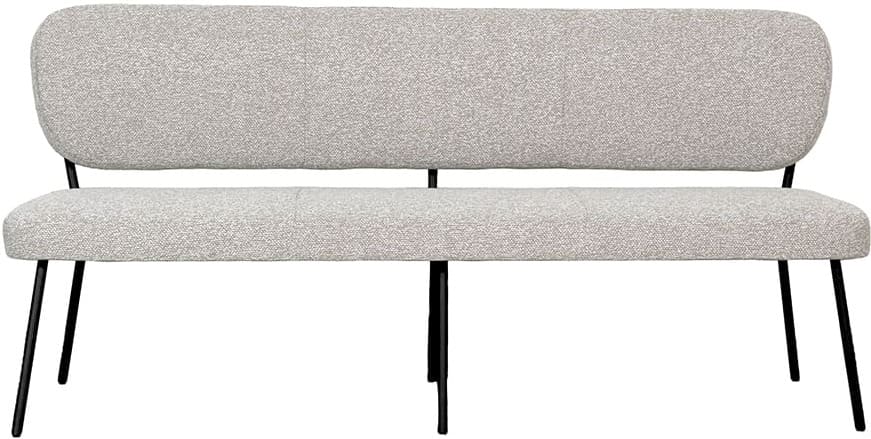 LABEL51 Eetkamerbank Eetkamerbank Singapore - Naturel - Royal Boucle - 220 cm Naturel Eetkamerbank
