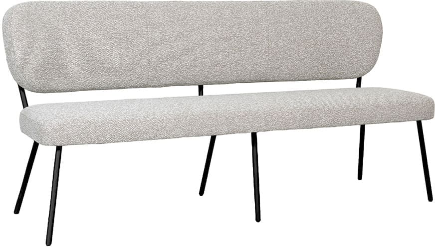 LABEL51 Eetkamerbank Eetkamerbank Singapore - Naturel - Royal Boucle - 220 cm Naturel Eetkamerbank