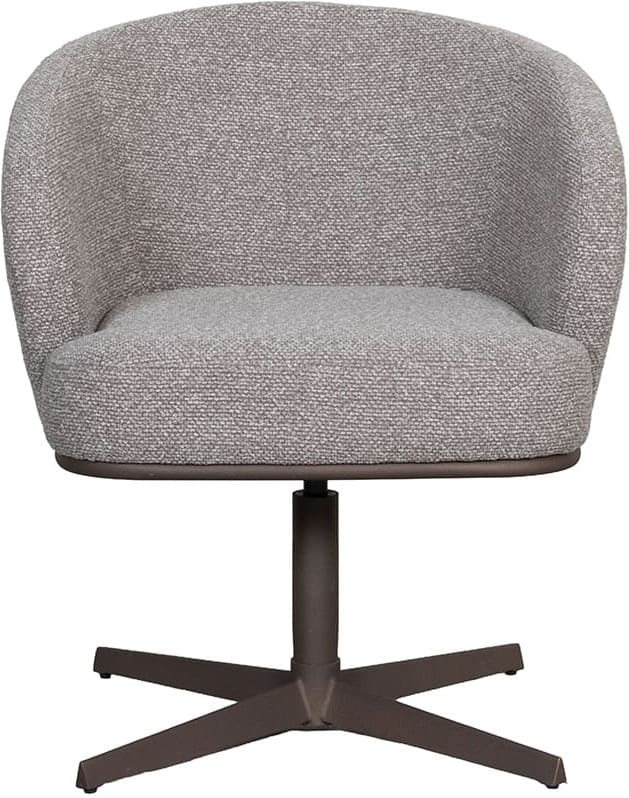 LABEL51 Eetkamerstoel Cannes - Mushroom - Royal Boucle - Brons Metalen Frame Eetkamerstoel
