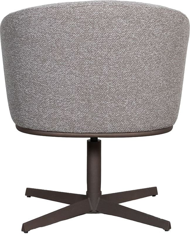 LABEL51 Eetkamerstoel Cannes - Mushroom - Royal Boucle - Brons Metalen Frame Eetkamerstoel