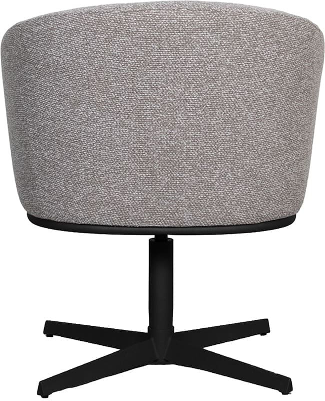 LABEL51 Eetkamerstoel Cannes - Mushroom - Royal Boucle - Zwart Metalen Frame Eetkamerstoel