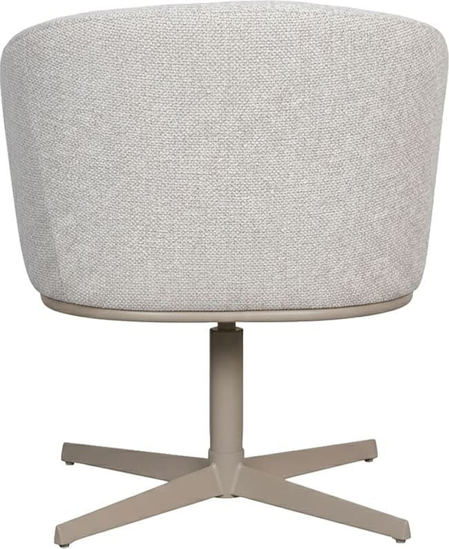 LABEL51 Eetkamerstoel Cannes - Naturel - Royal Boucle - Taupe Metalen Frame Naturel Eetkamerstoel