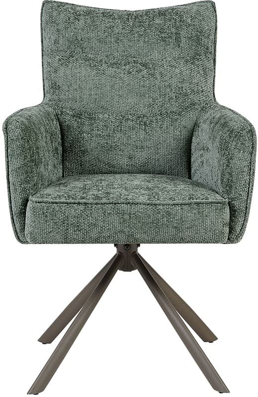 LABEL51 Eetkamerstoel Dubai - Hunter - Haga - Brons Metalen Frame Groen Eetkamerstoel