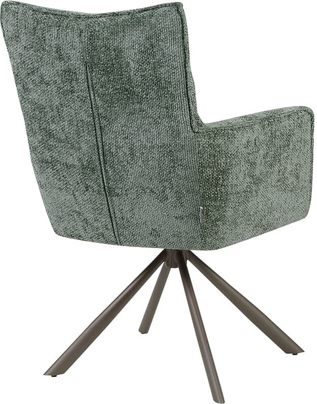 LABEL51 Eetkamerstoel Dubai - Hunter - Haga - Brons Metalen Frame Groen Eetkamerstoel