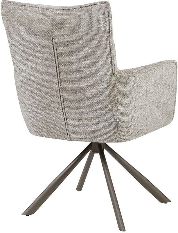LABEL51 Eetkamerstoel Dubai - Naturel - Haga - Brons Metalen Frame Naturel Eetkamerstoel