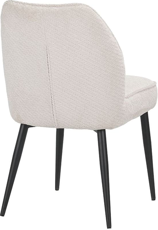 LABEL51 Eetkamerstoel Liam - Naturel - Egon - Zwart Metalen Frame Naturel Eetkamerstoel