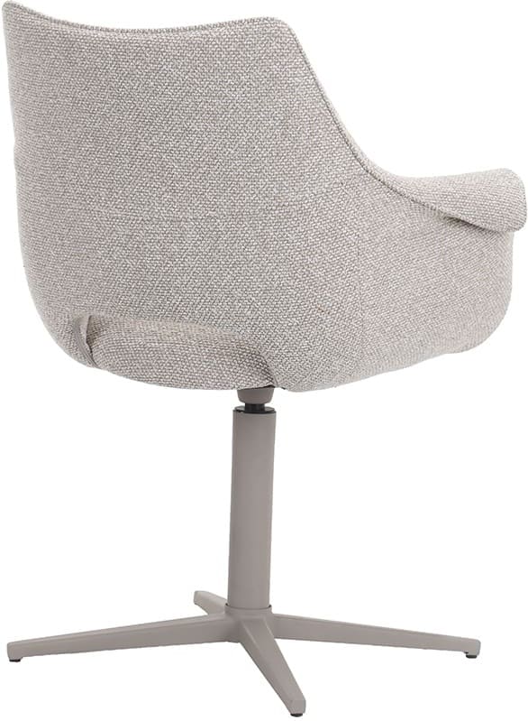 LABEL51 Eetkamerstoel Nozomi - Naturel - Royal Boucle - Taupe Metalen Frame Naturel Eetkamerstoel