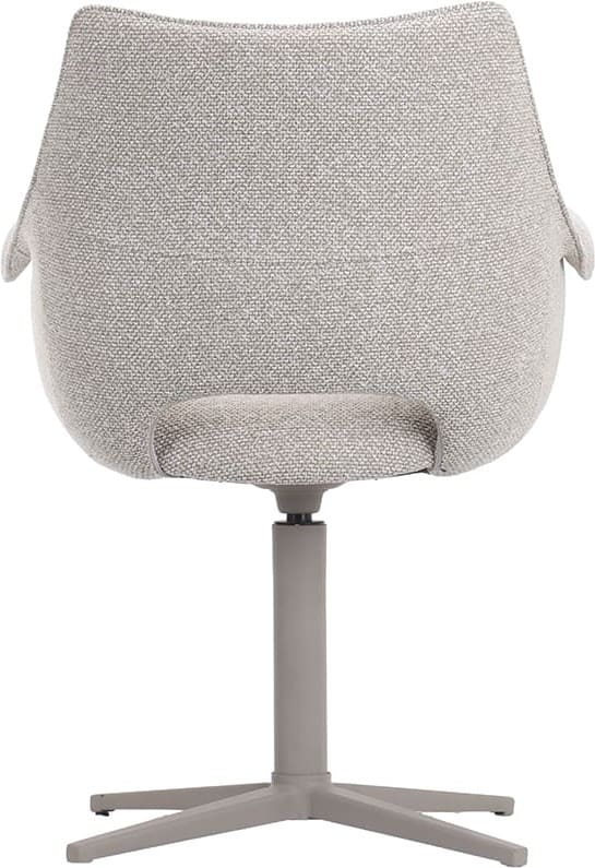 LABEL51 Eetkamerstoel Nozomi - Naturel - Royal Boucle - Taupe Metalen Frame Naturel Eetkamerstoel