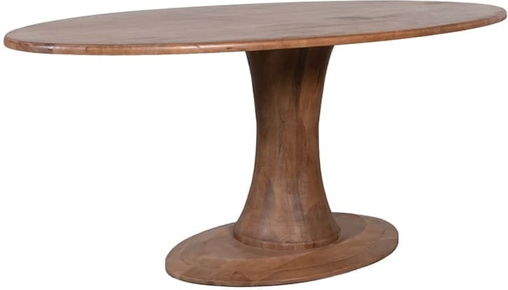 LABEL51 Eetkamertafel Craft - Nature Smooth - Mangohout - 200 cm - Ovaal Eettafel