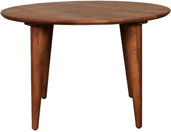 LABEL51 Eetkamertafel Fly - Espresso - Mangohout - 120 cm - Rond Bruin Eettafel