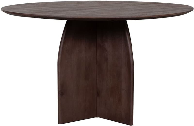 LABEL51 Eetkamertafel Mick - Espresso - Mangohout - 130 cm - Rond Bruin Eettafel