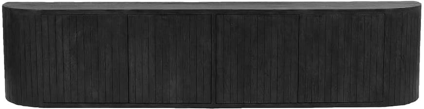 LABEL51 Tv-meubel Miya - Zwart - Mangohout - 220 cm Zwart Tv-meubel|Tv-dressoir