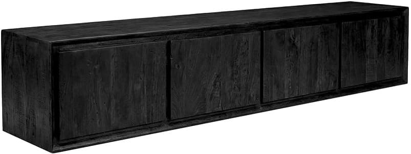 LABEL51 Tv-meubel Nori - Zwart - Mangohout - 190 cm Zwart Tv-meubel|Tv-dressoir