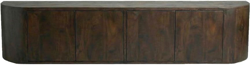 LABEL51 Tv-meubel Saya - Espresso - Mangohout - 220 cm Bruin Tv-meubel|Tv-dressoir