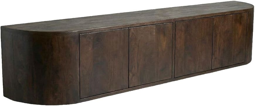 LABEL51 Tv-meubel Saya - Espresso - Mangohout - 220 cm Bruin Tv-meubel|Tv-dressoir
