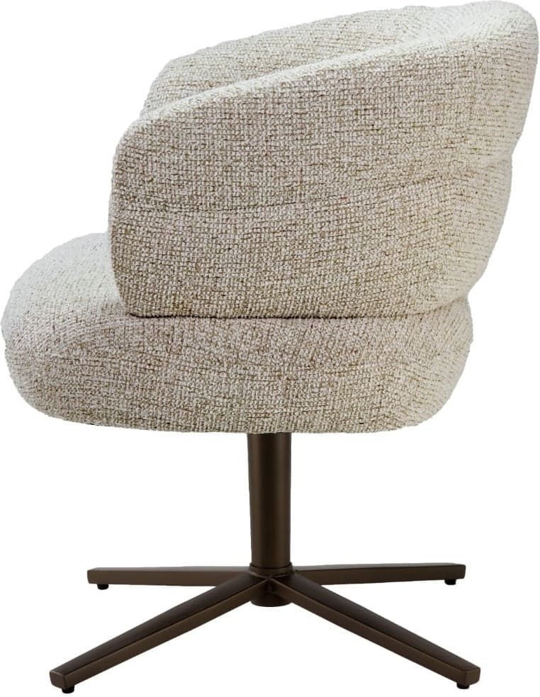 Livingfurn Eetkamerstoel Blake Beige Beige|Wit Eetkamerstoel