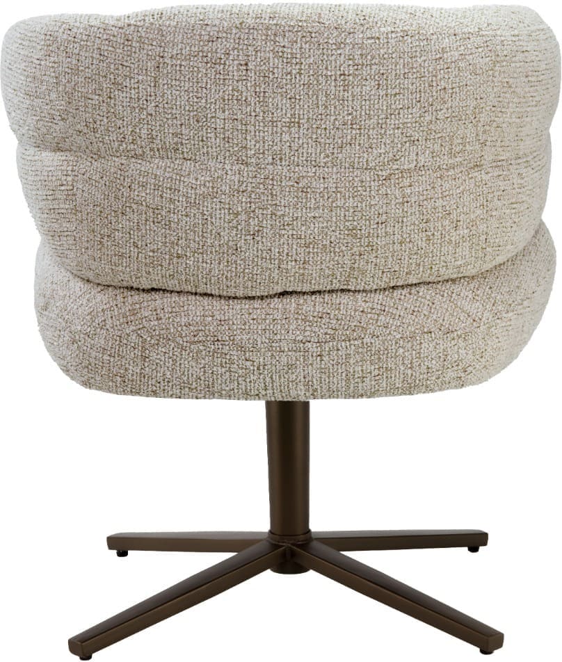 Livingfurn Eetkamerstoel Blake Beige Beige|Wit Eetkamerstoel