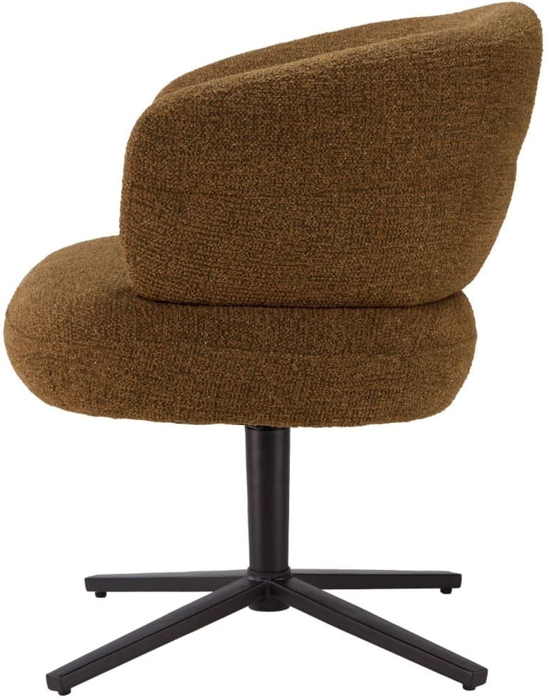 Livingfurn Eetkamerstoel Blake Caramel Bruin|Cognac Eetkamerstoel