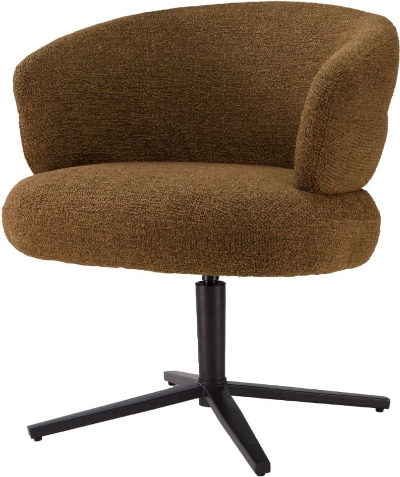 Livingfurn Eetkamerstoel Blake Caramel Bruin|Cognac Eetkamerstoel