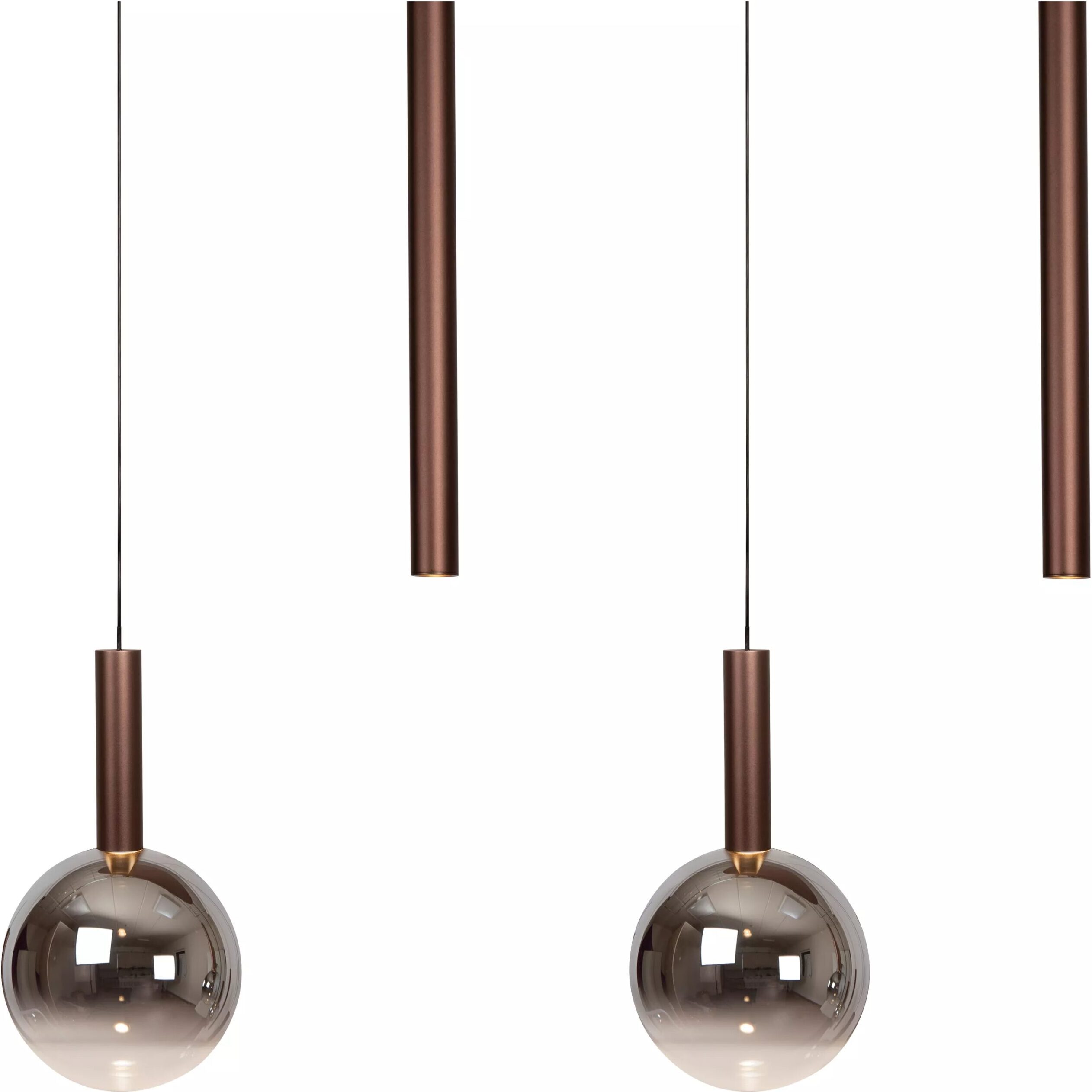 Jasmine Hanglamp Led Dimb. Cct 7x4w 2200k/3300k - Koper Lucide Hanglamp 74420/07/65