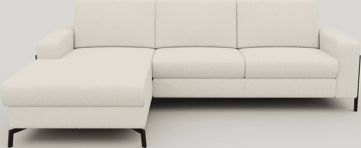 Napels longchair links + 2.5-zitsbank - creme