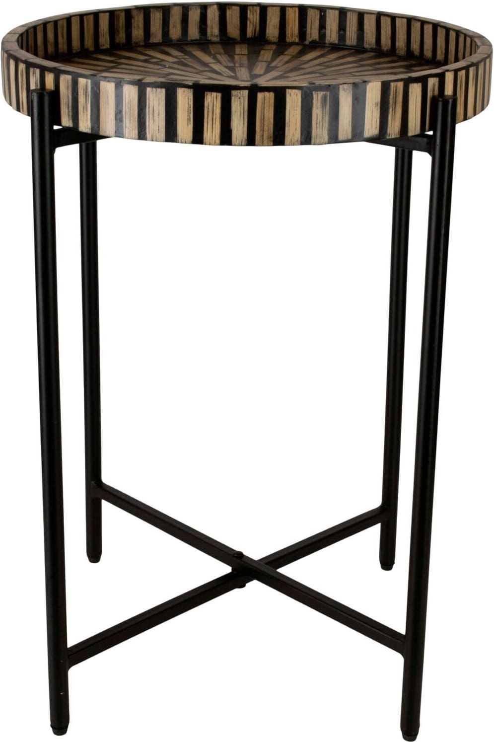 Profijt Meubel Bijzettafel Brody 38 cm rond Zwart Bijzettafel