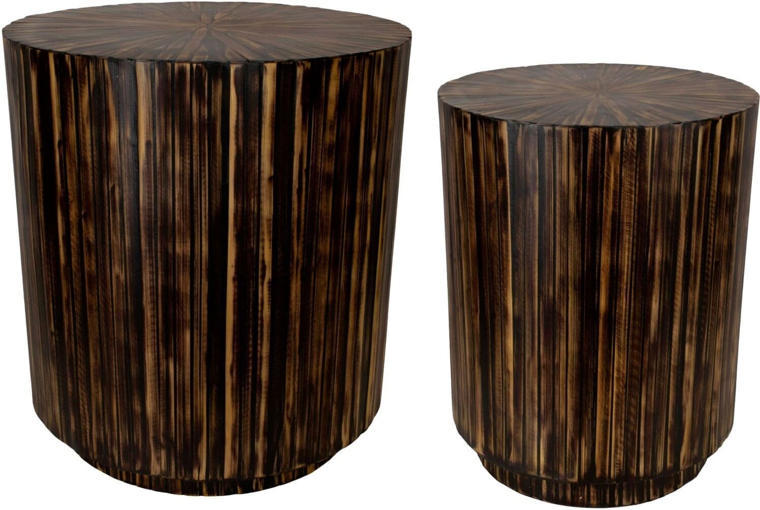 Profijt Meubel Bijzettafel Brody 47 en 35 cm rond Zwart Bijzettafel
