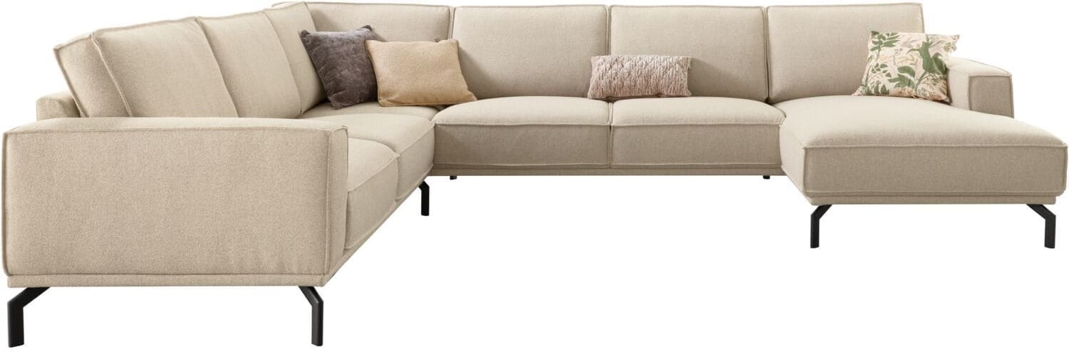 Profijt Meubel Hoekbank links Alburg beige basic comfort Beige|Wit Hoekbank