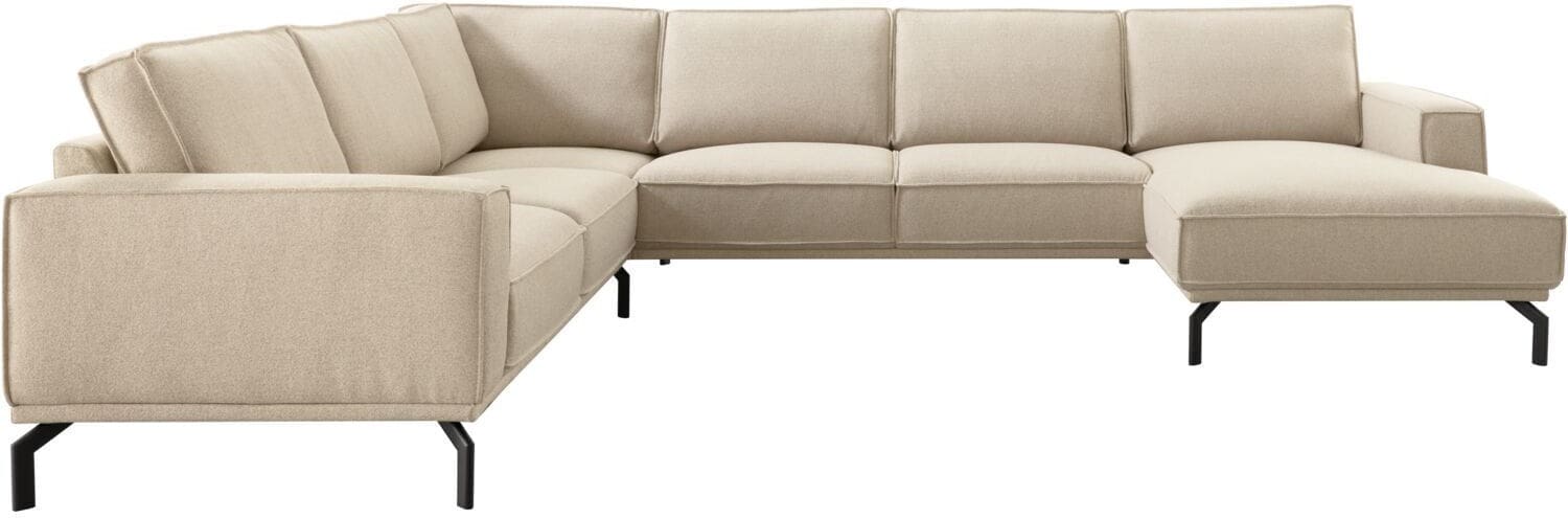 Profijt Meubel Hoekbank links Alburg beige basic comfort Beige|Wit Hoekbank