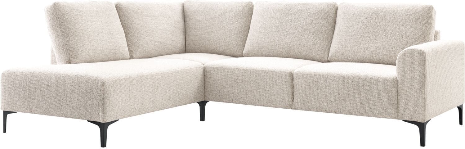 Profijt Meubel Hoekbank links Garzeno beige met hoge poten basic comfort Beige|Wit Hoekbank