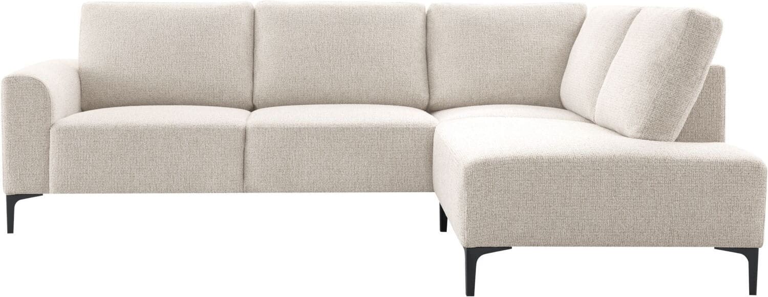 Profijt Meubel Hoekbank rechts Garzeno beige met hoge poten basic comfort Beige|Wit Hoekbank