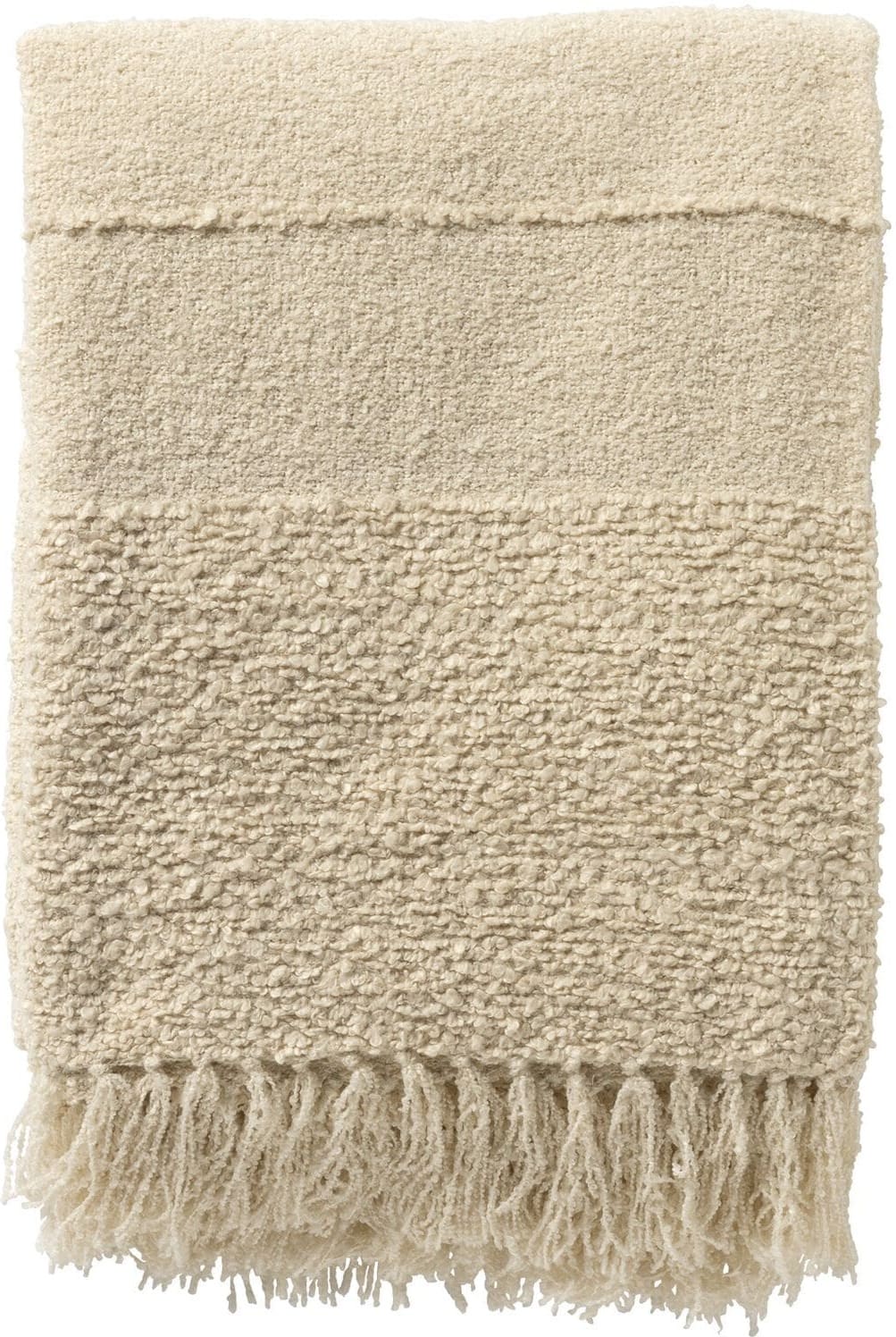Profijt Meubel Plaid Westray 140x180 cm lichtbeige Beige|Wit Sierkussen