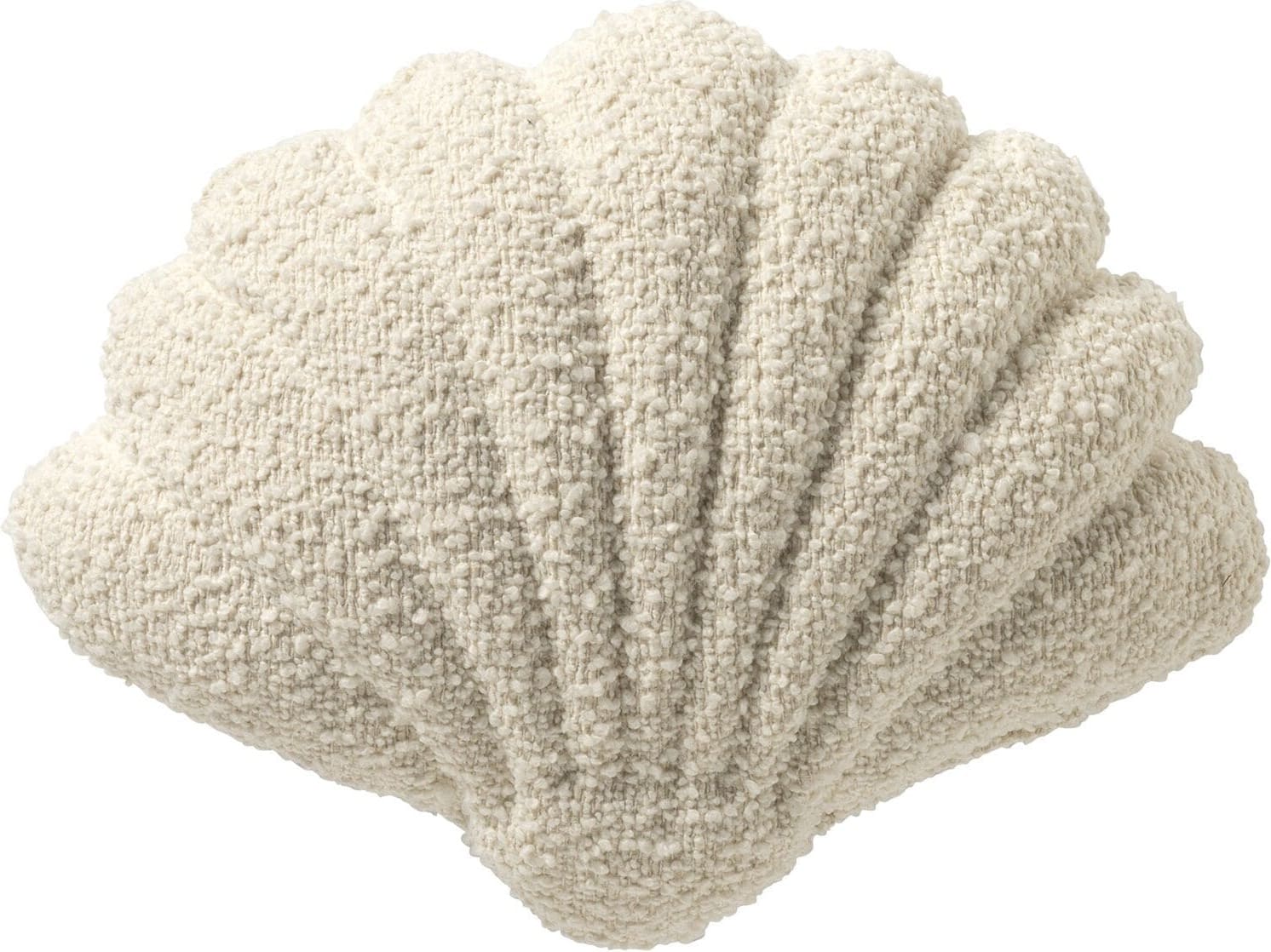 Profijt Meubel Sierkussen Westray 34x45 cm wit in schelpvorm Wit Sierkussen