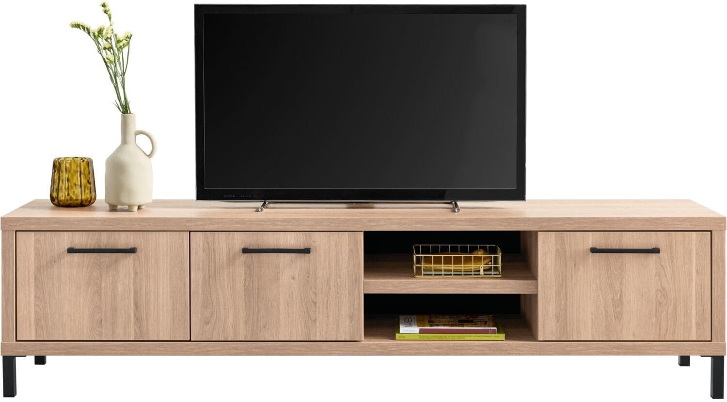 Profijt Meubel Tv-meubel Selinia 197 cm bruin Bruin Tv-meubel|Tv-dressoir