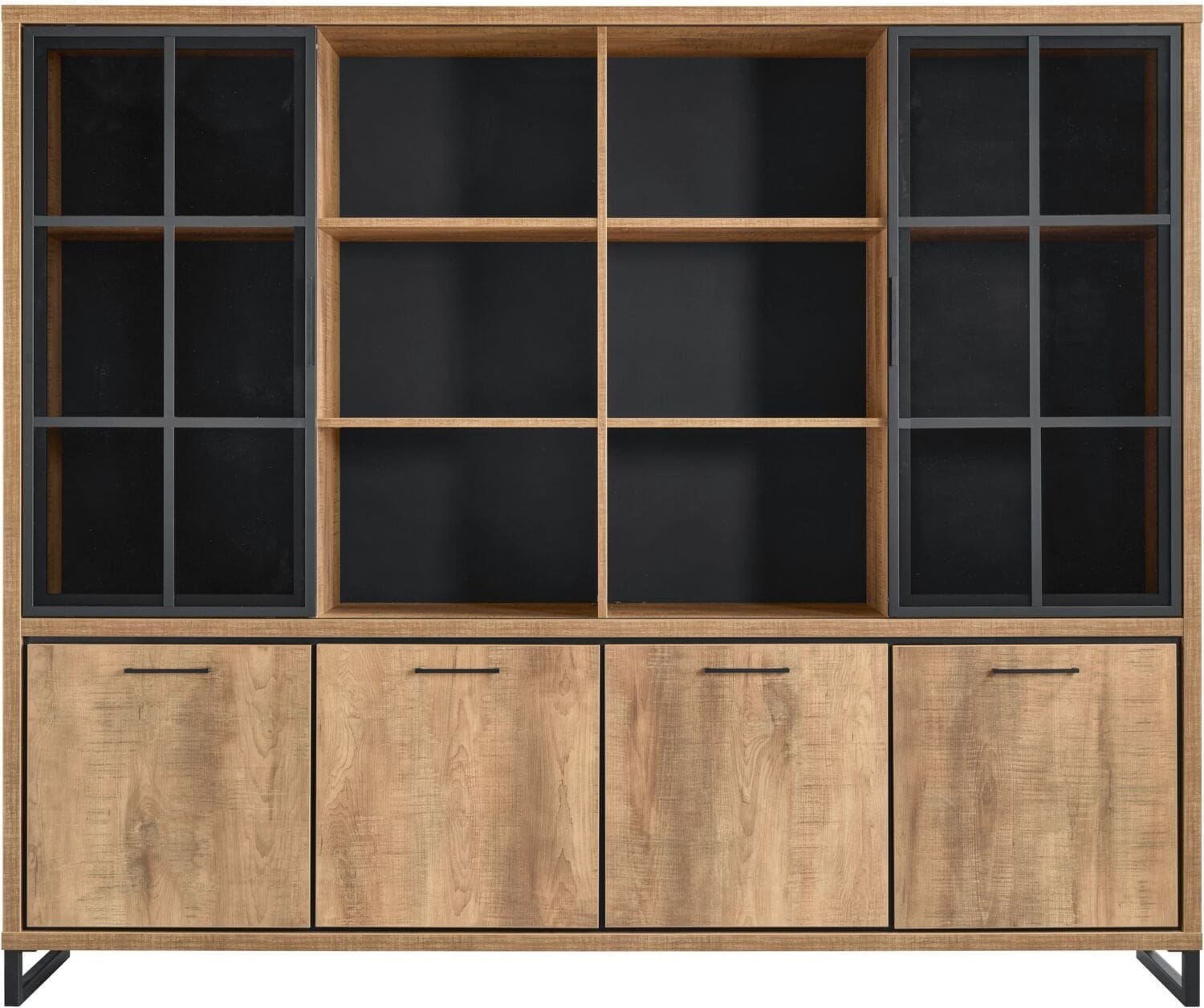 Profijt Meubel Wandmeubel Imbaro 200x238x45 cm Bruin|Naturel Wandkast|Kast