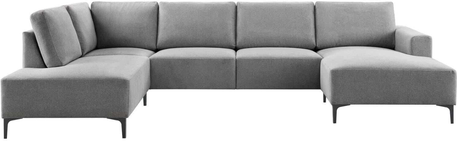 Pronto Wonen Hoekbank links Fabria donkergrijs basic comfort Grijs|Antraciet Bank