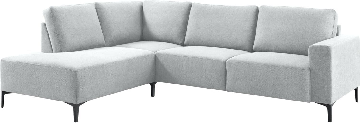 Pronto Wonen Hoekbank links Fabria lichtgrijs basic comfort Grijs Bank