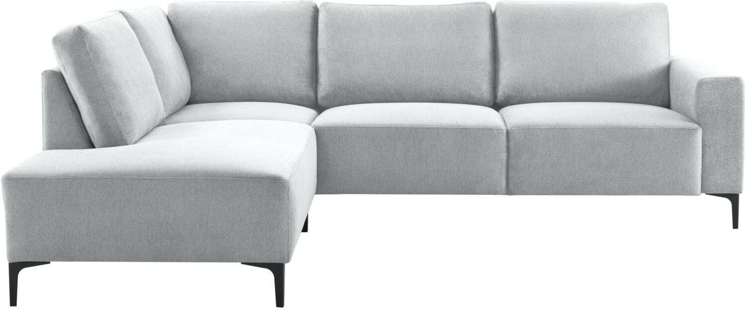 Pronto Wonen Hoekbank links Fabria lichtgrijs basic comfort Grijs Bank