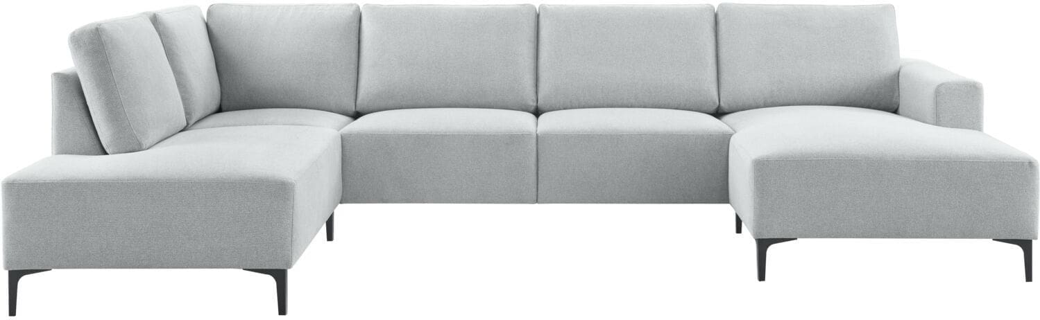 Pronto Wonen Hoekbank links Fabria lichtgrijs groot basic comfort Grijs Bank