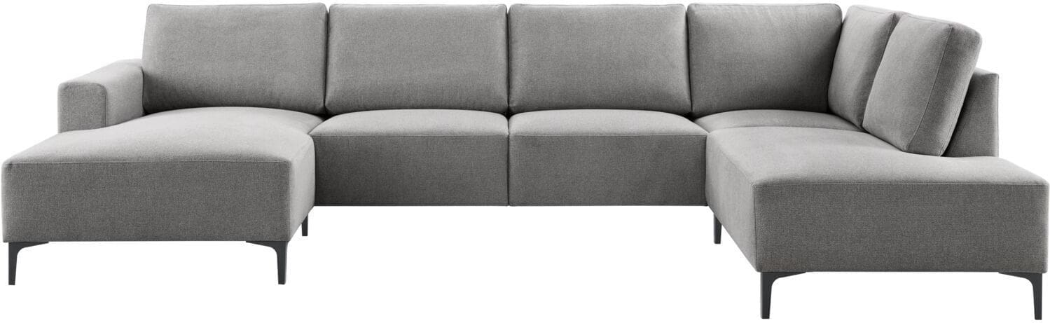 Pronto Wonen Hoekbank rechts Fabria donkergrijs basic comfort Grijs|Antraciet Bank