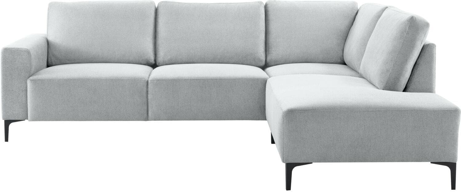 Pronto Wonen Hoekbank rechts Fabria lichtgrijs basic comfort Grijs Bank