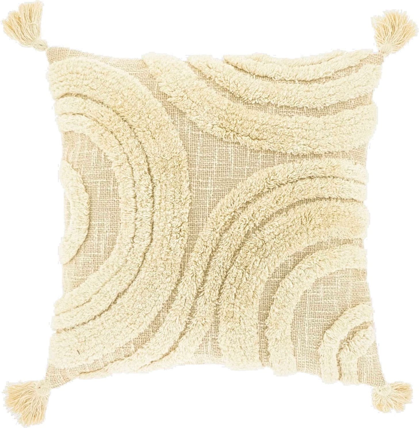 Pronto Wonen Sierkussen Foglia 45x45cm dessin 2 naturel Naturel Sierkussen