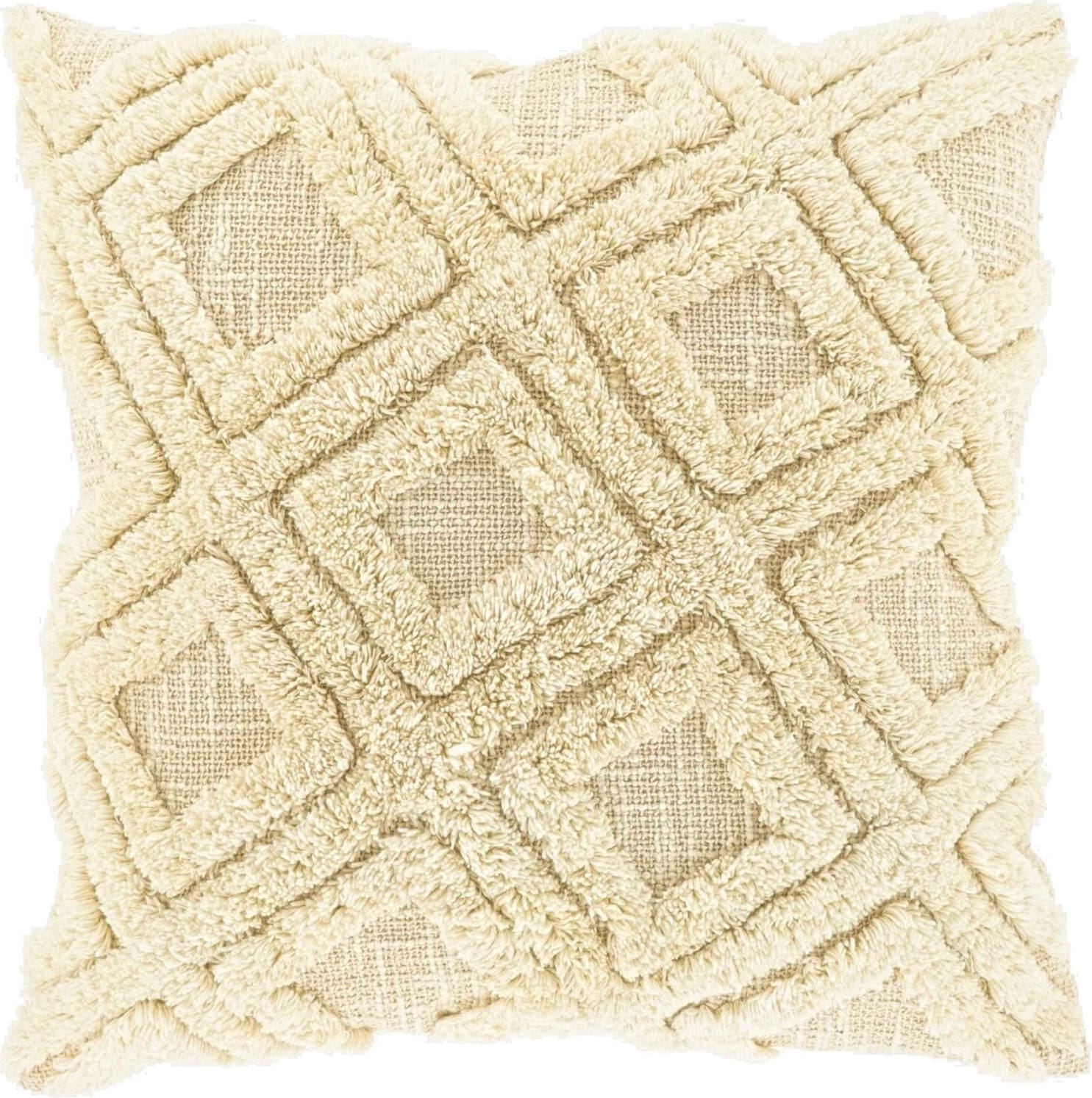 Pronto Wonen Sierkussen Foglia 45x45cm dessin 5 naturel Naturel Sierkussen