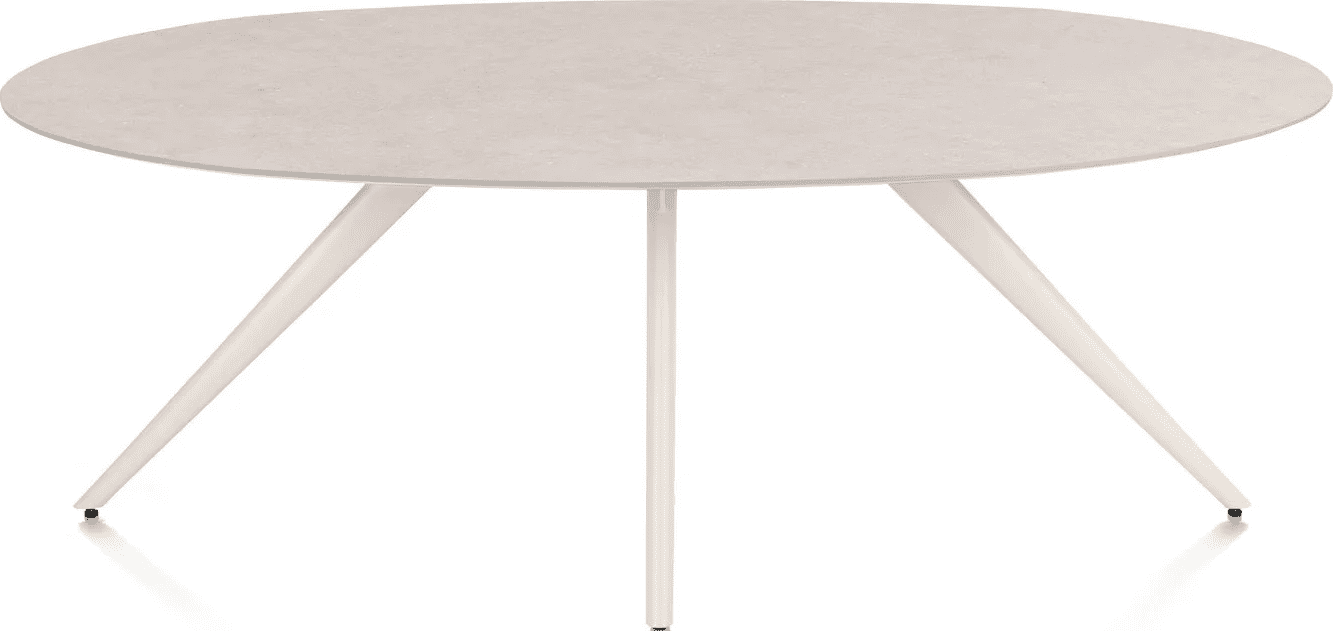 Saluti eettafel ellips 210 x 105 - light sand