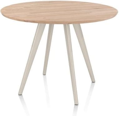 Xooon Arvada bartafel 125 cm rond 4 poot Beige|Wit Eettafel