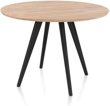 Xooon Arvada bartafel 125 cm rond 4 poot - rough off black Eettafel